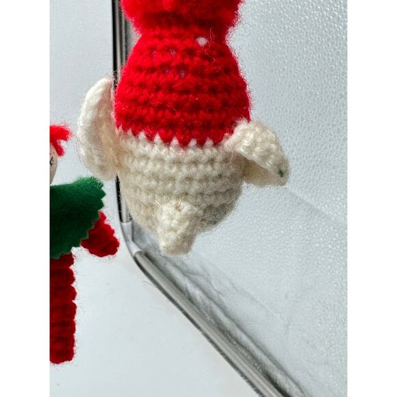 Vintage ornament lot homemade handmade grandma crochet hand knitted 70's 80's - Picture 6 of 16